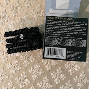 Slip 100% silk skinny scrunchies black